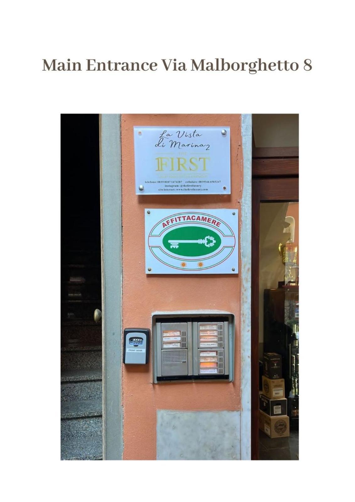 La Vista Di Marina By The First Apartment Riomaggiore Exterior photo